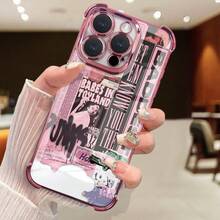 Funda de Silicona Suave con Diseño Creativo y Moderno de Graffiti para Teléfono 16 Promax/16plus/16 Pro/16, 15/14/13/12/11, a Prueba de Golpes y Caídas, con Protección para la Cámara, Orificios Precisos, Material de Bloque Único D E Silicona.Ca para Funda de Teléfono - Morado - Ver 5