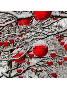 6/12/24/48pcs Classic Christmas Decorations - Painted Ball Tree Ornaments, Indoor And Outdoor Holiday Decorations, Christmas Party Occasions, Classic Style, Perfect For Christmas Home Decor Room Decor Winter