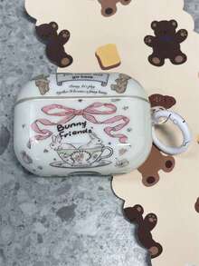 1. 可爱兔子设计白色水杯 兼容 Pro保护壳 2. 蓝色硅胶挂环保护套 兼容苹果无线蓝牙耳机 2/3，创意可爱全身防摔软壳 - 白色 - 查看 5