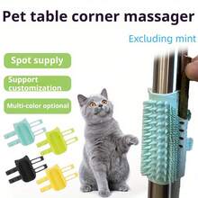 猫咪自助美容器、硅胶猫刷梳、柔软猫脸抓板、橡胶猫按摩器（适用于室内猫）、猫角抓板、猫抓板宠物用品 - 彩色 - 查看 7