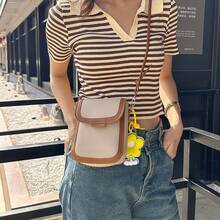 Women Crossbody - 黃色單包(優質PU) - 查看 6