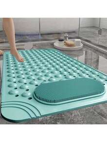 淋浴和浴缸垫，橡胶防滑淋浴垫，适合老年人和儿童。浴缸垫具有防滑功能，并配有排水孔和吸盘。浴室和浴缸垫，适用于浴室。 - 彩色 - 查看 2