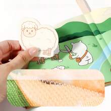 1pc Tear-Resistant Cloth Book For Kids, Infant Toy With Matching Pictures And Reusable Stickers, Educational And Cognitive Fabric Material For Washing And Biting