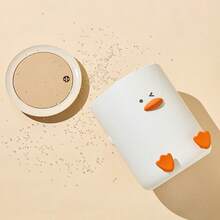 1 pieza Papelera de basura de gran capacidad con Top de presión, lindo pato amarillo con cubierta silenciosa, papelera ovalada de plástico con estilo, cesta de papel de oficina, adecuada para el hogar, la oficina y la cocina - diseño moderno