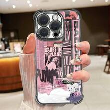 Funda de Silicona Suave con Diseño Creativo y Moderno de Graffiti para Teléfono 16 Promax/16plus/16 Pro/16, 15/14/13/12/11, a Prueba de Golpes y Caídas, con Protección para la Cámara, Orificios Precisos, Material de Bloque Único D E Silicona.Ca para Funda de Teléfono - Morado - Ver 2