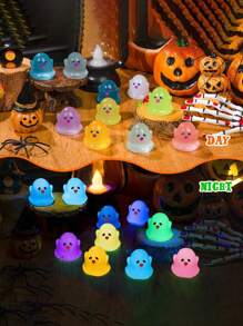 Luminous Mini Resin Ghost Cute Miniature Ghost Figurines Glow In The Dark Resin Figures Small Monster Garden Decor Micro Miniature Statue For Outdoor House Landscape Party Halloween Luminous Mini Resin Ghost Cute Tiny Ghost Miniature Figurines Glow In The Dark, Spooky Halloween Ghosts Decor For Micro Fairy Garden DIY Outdoor House Meeting