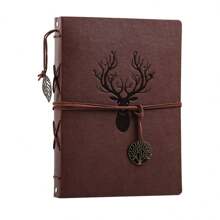 Rustic Leather Photo Album, DIY 21.5x17cm, With 60 Pages Vintage Scrapbook, 240 Photos Capacity, Wedding Guest Book, Friendship Gift, Heart Shaped Compact Size, Home Decor Album