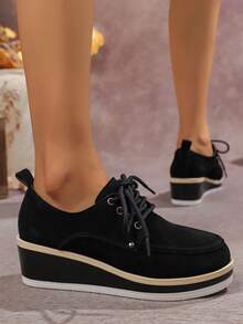 2025 Autumn New Thick Sole Platform Casual Shoes For Women, Fashion Elevator Shoes For Petite