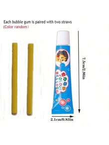 Set de 3/5/10 piezas de chicle de burbuja de estilo de dibujos animados, regalo nostálgico clásico, pequeño regalo, juguete de exterior creativo soplador de burbujas, fiesta de festival de espuma de burbujas, pequeños obsequios