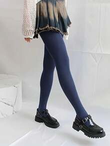 1 件/2 件/3 件女童海军蓝天鹅绒弹力舞蹈紧身裤，舒适的芭蕾紧身裤，适合日常穿着，时尚海军蓝天鹅绒紧身裤，适合所有季节 - 彩色 - 查看 3