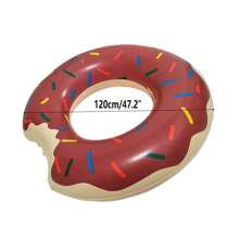 1 Stück Donut-förmiges Schwimmspielzeug, aufblasbares Schwimmhilfe für den Pool, in Rosa und Braun erhältlich, geeignet für Strand, Meer, Geburtstagsgeschenke, Urlaubsfeste, Sommergeschenke, Spaß und Erholung für Erwachsene im Urlaub
