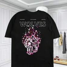 2025 New Darc Wolf Sport T-Shirt Women's Oversized Gym Graphic Tee DTG Printing Workout Fitness Short Sleeve Streetwear Top - màu đen - Xem 1