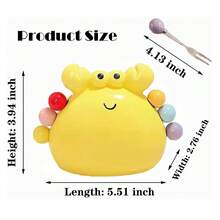 Crab Fruit Fork Set Dessert Fork Stainless Steel Creative Cute Cutlery Set Table Decoration - Yellow - View 3