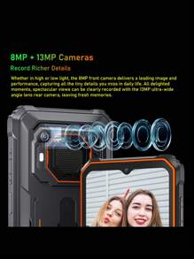 Blackview Blackview BV6200 4GB+64GB Ruggedized Cellphone Global Version 13000mAh Mega Battery Smart-K Box Speaker, Louder For Outdoor IP68 & IP69K 6.56-Inch Screen 8MP Front Camera 13MP Rear Camera Face Unlock Android 13