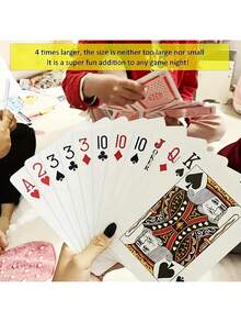 Giant Playing Cards | Indoor And Outdoor Games, Theme Party Decorations, Holiday Entertainment, Party Supplies, Family Fun - 一套 - 查看 9