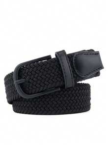 1pc Men's Solid Color Elastic Waist Belt, No Buckle, Breathable, Fashion, Casual, Suitable For Outdoor, Golf Pants, Multiple Sizes Available Casual, Business, Boyfriend Husband Father Dad Men Gift, Daily Wear, Fashion, Teen, Outdoor, Vacation, Athletic, Travel, Street, Boho, Vintage Fall, Autumn, Halloween Autumn-Winter Accessories,Suitable For Teens, Youth,Men,Casual, Outdoor, Athletic, Vacation, Graduation Gifts, Birthday, Daily Wear - 3596-a - View 4