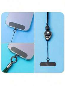 Ultra-Light Metal Phone Lanyard - Durable Stainless Steel Strap, Suitable For Active Users - Universal, Great For Running, Climbing And Sports - Multicolor - View 2