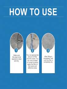 100ml High Elastic Cement Crack Filler, Wall Crack Repair, Concrete Caulking Glue, Metal Joint Sealant, Self-Leveling Caulking Glue, Roof Repair Waterproof Glue Sealant, Quick-Drying Concrete Filler For Indoor And Outdoor Use