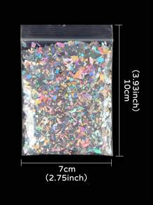 1Bag 10G Holographic Asymmetrical Nails Glitter Flakes Shiny Sequins For Manicure Diy Design Nail Art Decorations Accessories Nail Supplies Nails Nail Charms Nail Gems