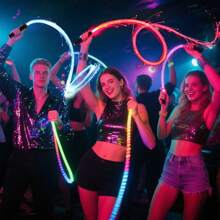 Luz de látigo de fibra óptica LED, látigo luminoso de baile LED recargable y rotatorio, juguete de látigo de fibra para rave, apto para baile, fiesta, espectáculo de luces, festival de música, actuación de disfraces y concierto de EDM