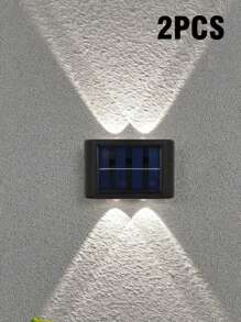 太阳能户外庭院灯、家用壁灯、墙壁装饰、上照灯和下照灯氛围壁灯、4/6/8/10/12/16 LED 凸壁灯，内置电池