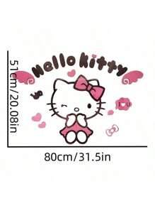 Sanrio ملصق حائط ثلاثي الأبعاد لهالو كيتي قطعة واحدة، ديكور كرتوني لغرف البنات، غرفة النوم، حضانة الأطفال، ديكور منزلي جميل، مناسب لهدايا عيد الميلاد، عيد الهالوين، التخرج