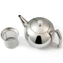 Silver Gold Colors 1.5L/2L Teapots Stainless Steel Water Kettle Hotel Tea Pot With Filter Hotel Coffee Pot Restaurant Tea Kettle