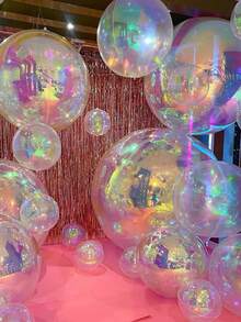 2/4 baloane folie metalice holografice cu efect 4D, potrivite pentru petrecere de ziua de naștere, petrecere a burlacilor, logodnă, petrecere de nuntă, temă Prințesa Regatul de Gheață, temă Sirenă Ocean, decor pentru petrecere baby shower; Baloane 4D colorate, potrivite pentru nuntă, zi de naștere, aniversare, petrecere la modă, întoarcerea la școală, petrecere cu tematică de vară, decorațiuni pentru petrecere.