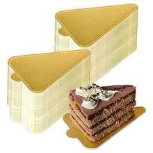 50/100pcs Mini Triangle Cardboard Cake Base, Golden Mousse Dessert Board Base, Disposable Paperboard Cupcake Boards, For Wedding Birthday Party Dessert Displays Tray Pastry Plates - Grease Proof & Moisture Resistant - Gold - View 1