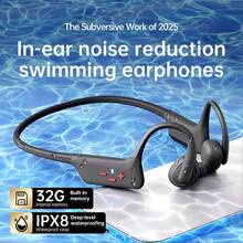 KZ 原装 IPX8 防水游泳级骨传导无线耳机开放式入耳式二合一蓝牙 5.4 32GB MP3 播放器游泳运动 HIFI 音乐耳机 OpenSwim Pro2