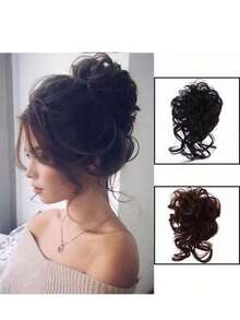 1 قطعة مشبك شعر، صانع كعكة الشعر، كعكة شعر مبعثرة ذات حجم كبير، حامل ذيل الحصان، ربطات شعر، حبل شعر، اكسسوارات شعر، ربطات شعر