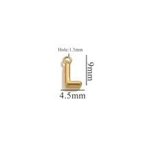 10pcs Stainless Steel Alphabet Pendants DIY Necklace Earrings Bracelet Jewelry Making Accessories