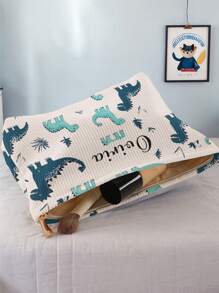 1 szt. Niestandardowa kosmetyczka z motywem dinozaura i imienia, doskonały wybór do przechowywania kosmetyków w podróży, możliwość personalizacji według własnego, unikalnego projektu, odpowiednia dla dzieci i nastolatków, możliwość nadrukowania własnego imienia lub imienia rodzeństwa/kolegów z klasy jako prezent