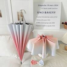 Outdoor Umbrellas - Manual tríptico de flores azules con vinilo negro. Diámetro 98 cm. - Ver 2