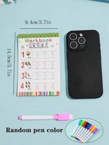 1/2 件数字/字母线圈书法练习册适合学生练习书法学习小礼物圣诞节返校字帖礼物 - 彩色 - 查看 18