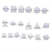 19 件/套字母和数字树脂骰子模具，用于树脂铸造的多面硅胶模具，用于 DIY 骰子制作的 3D 硅胶模具套装，桌面棋盘游戏派对