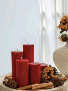 北欧风条纹装饰蜡烛，复古高端圆柱形香氛蜡烛，婚礼装饰蜡烛，浪漫氛围蜡烛，装饰蜡烛，家居烛台装饰，婚礼蜡烛，香氛蜡烛，女士礼物