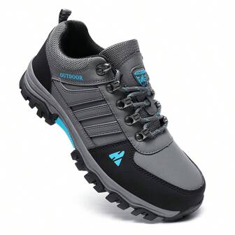 男士新款低帮靴，防水徒步耐用防滑舒适狩猎步行鞋，耐磨，适合户外日常工作运动休闲