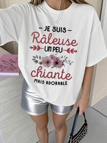 Camiseta de manga corta con estampado para niñas preadolescentes, apta para estudiantes y niños pequeños, top de verano para niñas preparadas para jugar