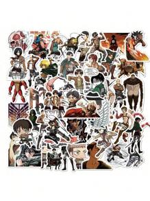 Crunchyroll 50 piezas de Ataque a los Titanes con licencia oficial Shingeki No Kyojin, pegatinas de alta calidad a prueba de agua para decorar guitarras, equipaje, botellas de agua, fiestas, Navidad, Acción de Gracias y regalos