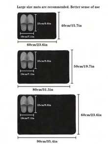 1 件时尚室内迎宾垫 - 适用于客厅、卧室、厨房、走廊、办公室装饰 - 轻质耐用的涤纶材料，多种尺寸可供选择，室内入口垫 | 装饰门垫 | 防滑背衬，室内门垫