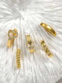 迷人的14G金不锈钢铰链肚脐环，穿孔肚脐杠铃形身体饰品，男女皆宜，镶嵌方晶锆石，不易脱落，佩戴舒适耐用，适合追求个性独特风格的人士。是送给朋友、妻子、母亲和闺蜜的最佳礼物，适合周年纪念日、生日、派对、感恩节、圣诞节等场合。 - 金黃色 - 查看 8