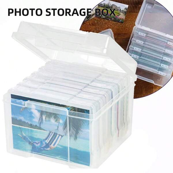 Matana - 5"x7" durchsichtige Aufbewahrungsbox Foto & Handwerk Organizer