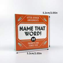 1套（迷你版）桌游卡牌 - 智慧与运气的较量，快速思考，快速表达！如果你的同伴猜对了，你就得1分！专属桌游卡牌，节日娱乐好帮手 - 橘色 - 查看 2