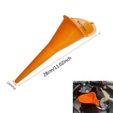 1pc Car Long Stem Funnel Gasoline Oil Fuel Filling Tools Anti-Splash Plastic Oil Funnel Motorcycle Refueling Tools Auto Accessories - Multicolor - View 3