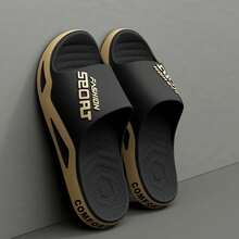 Sandalias de alta calidad con suela gruesa para hombres, chanclas espirales para playa y piscina, zapatillas de baño antideslizantes, zapatos deportivos de moda para hombres - Negro - Ver 4