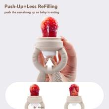 Rabbit Nibble Fruit & Vegetable Teethers Feeding Pacifier, With 3 Extra Nibble Bags In S, M, L Sizes (Size M Included In Nibble Set) - Multicolor - View 2