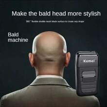 Kemei 科美电动剃须刀 KM-1102 往复式双网剃须刀 强劲动力 USB 充电 便携 节日情人节礼物 科美 Km-Pg1071 专业理发器 显示屏电动无绳强力理发器 - 黑色 - 查看 7
