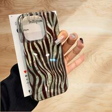 Funda protectora iónica para teléfono móvil con diseño de glaciar, anticaídas y antideslizante. Diseño de cebra americana. Moderna y protectora. Promax/15/14Plus/13/12/11 - transparente - Ver 3