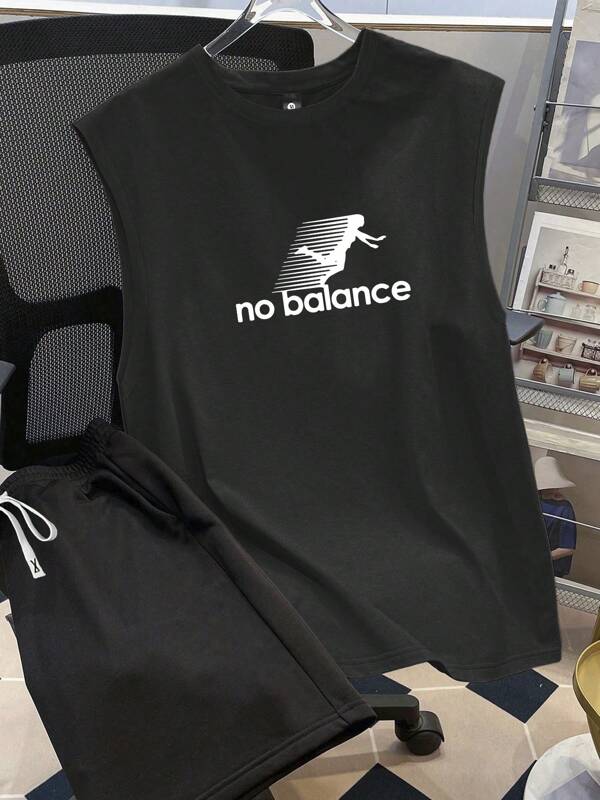 Conjunto de chaleco sin mangas y shorts de verano para hombre, con estampado gráfico personalizado, conjunto informal y de playa/vacaciones/pesca/baloncesto/entrenamiento de 2 piezas con pantalón con cordón, gran regalo de verano para marido o novio